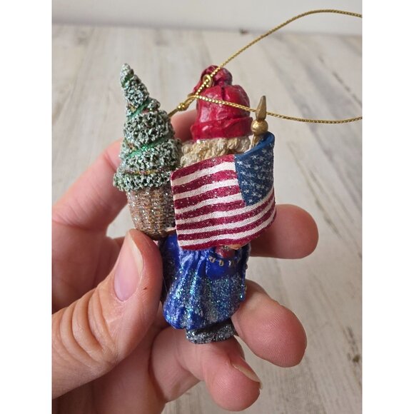 D henderson drolleries plague elf ornament sparkle glitter 4th of July vintage 2 - Picture 6 of 8